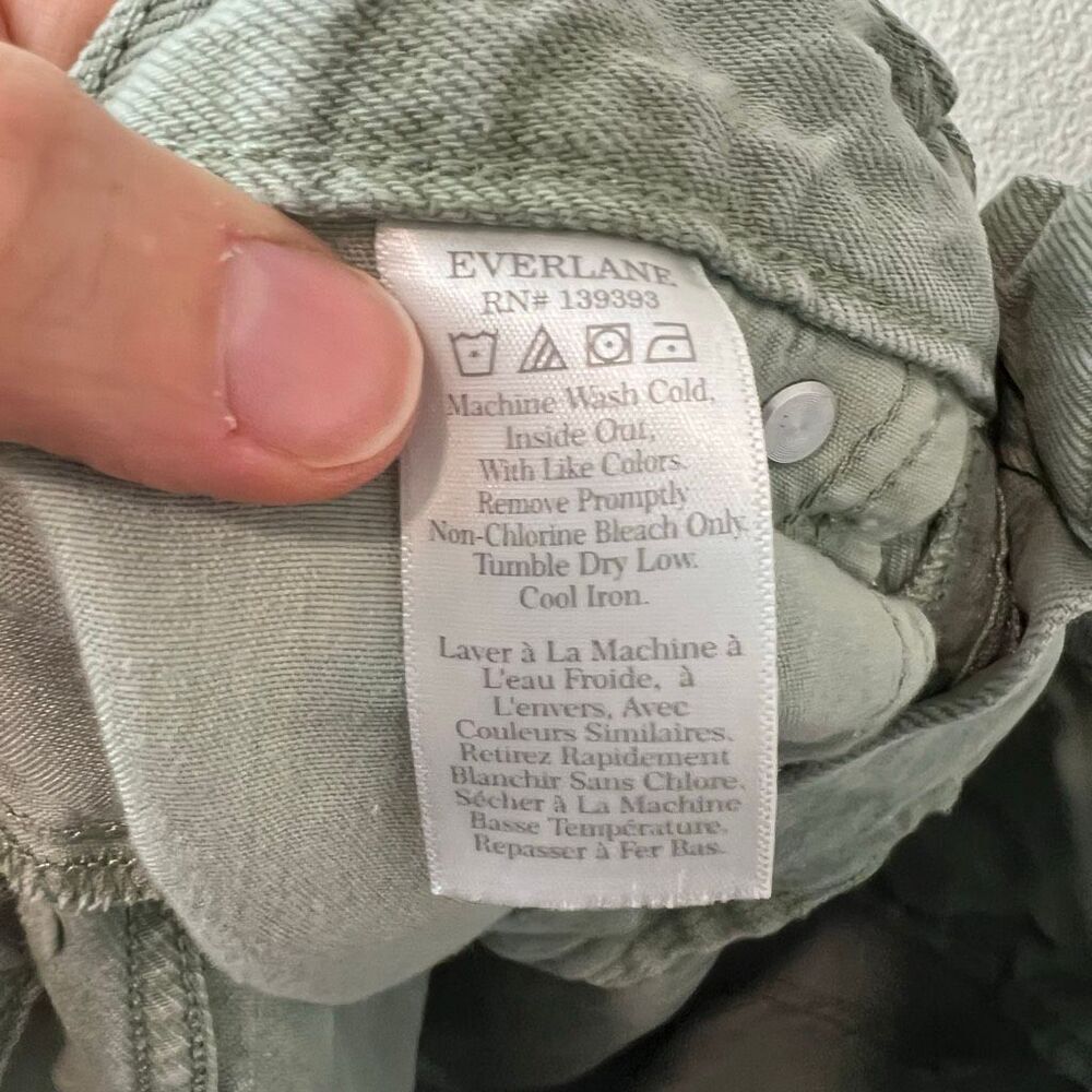 Everlane Women's A-Line Denim Shorts Green Size30 Cut-Off Style - Picture 6 of 6